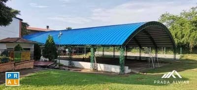 Cubierta metalica curva con teja sin traslapo Standing Seam DeskaCurve de Deska
